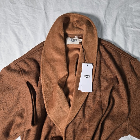 UGG Australia Robinson Robe Burnt Henna Size M/L Mens Soft NWT - Picture 7 of 11